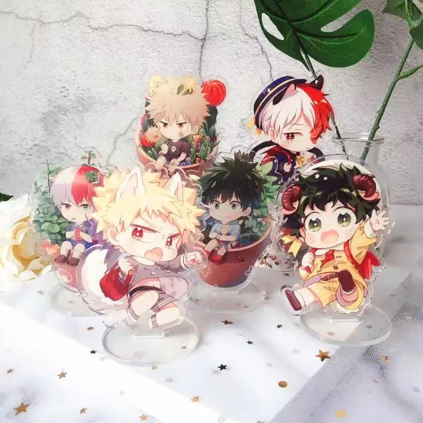 С героями из мультфильма Мой герой Boku без Академии Izuku Midoriya фигурка на акриловой