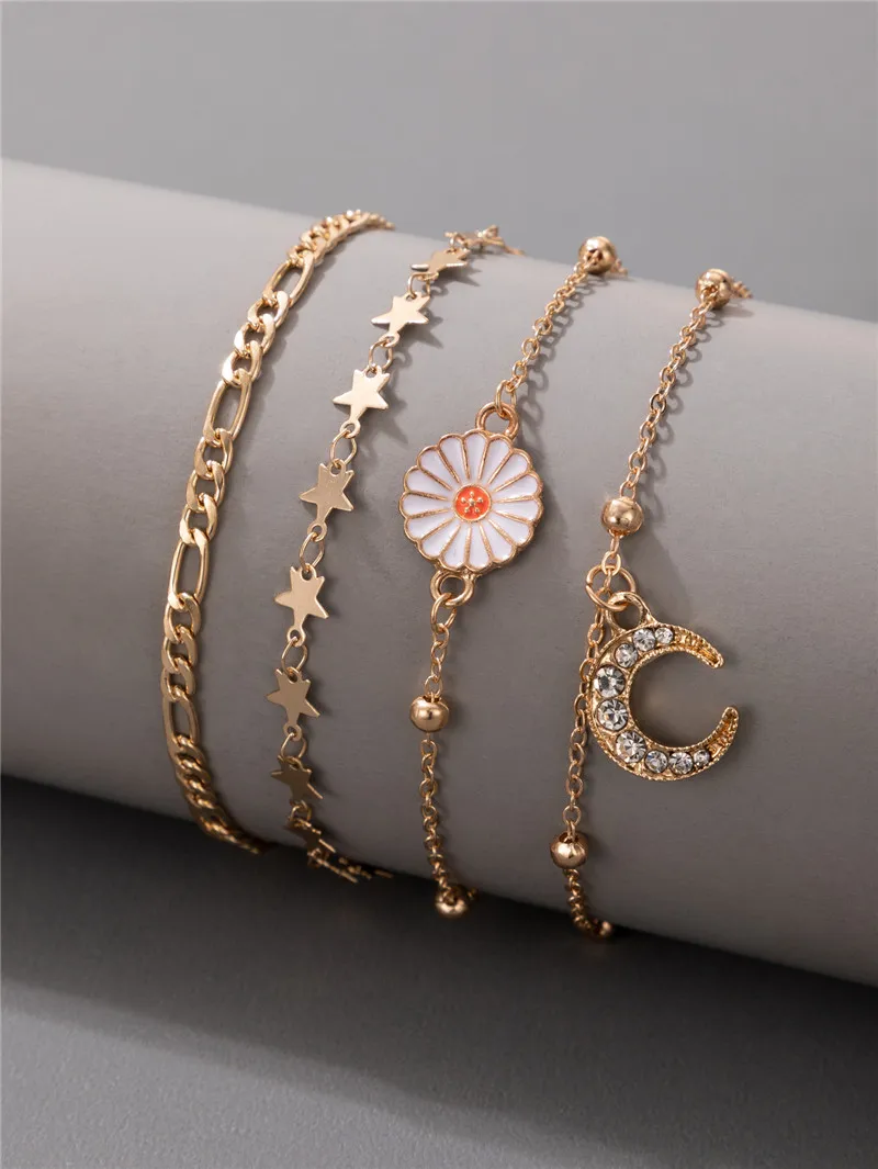 Браслеты на ногу женские 4 шт./компл. | Украшения и аксессуары