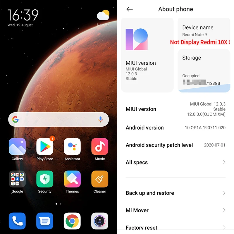 Смартфон Xiaomi Redmi 10X глобальная прошивка 4 Гб 128 ГБ/6 ГБ 4G Восьмиядерный процессор MTK
