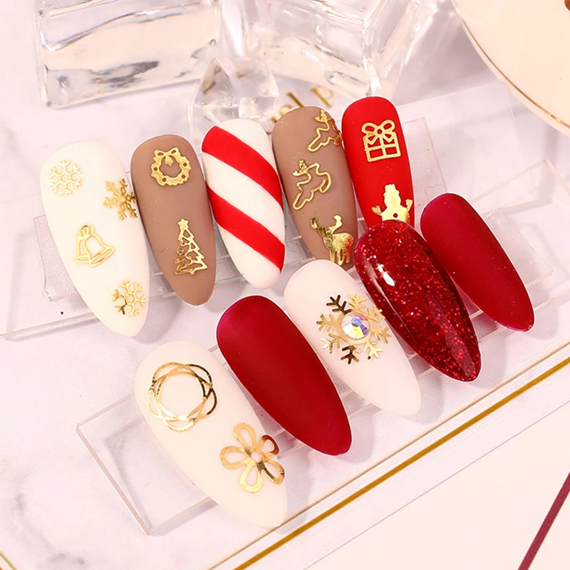 Украшения для ногтей тренд Супер Популярные 18K металлические чешуйки лося