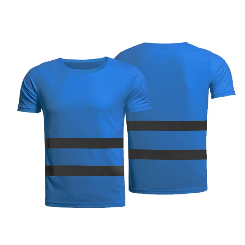 

Unisex High Visibility Reflective Safety T-shirt Quick Drying Long Sleeve Workwear Outdoor Construction Protective Work Clothes