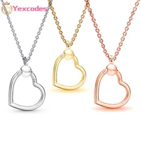 openable diy charm new necklace female simple hollow clavicle chain suitable for men and women brand necklace jewelry gifts