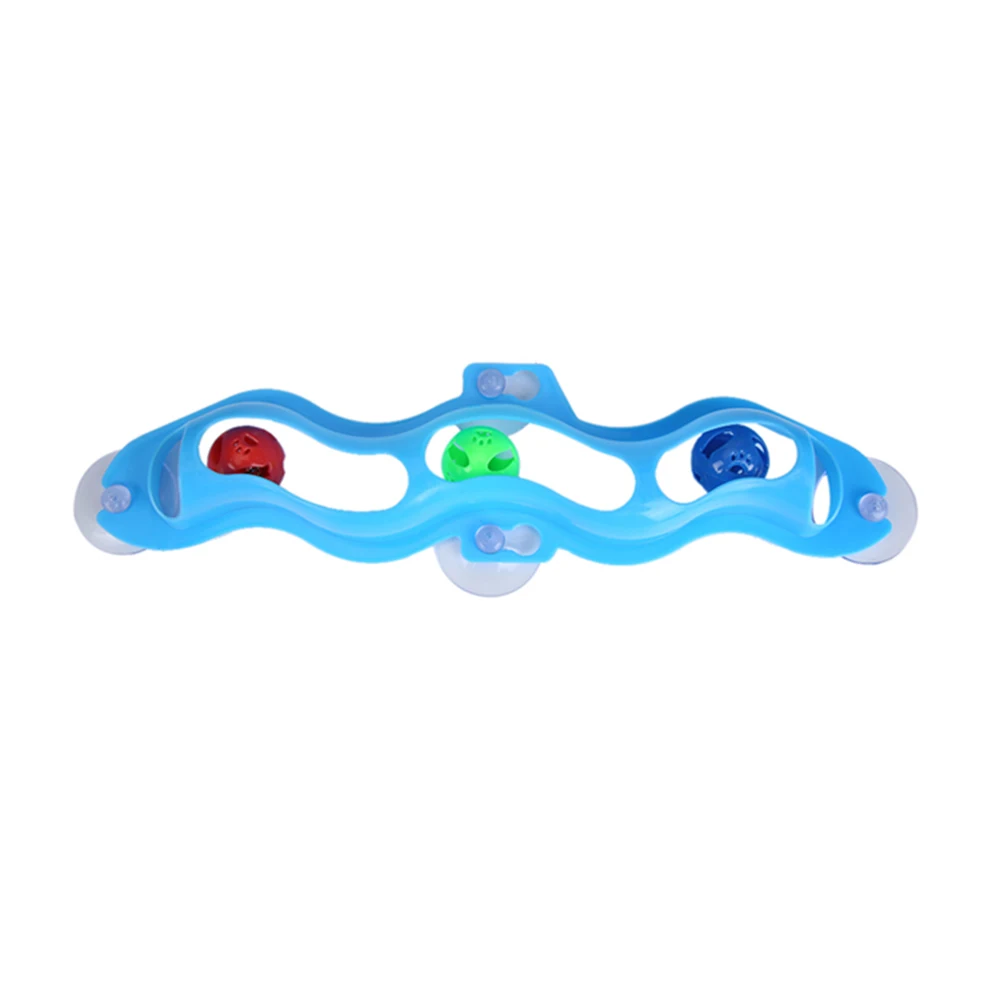 Blue Домашние животные, игрушки для кошек, Интерактивная дорожка, мяч, игрушка для кошки, практичная присоска для окна, трек-мяч, аксессуары для домашних животных, мяч для кошки, теннисная присоска, игрушка - Цвет: Blue
