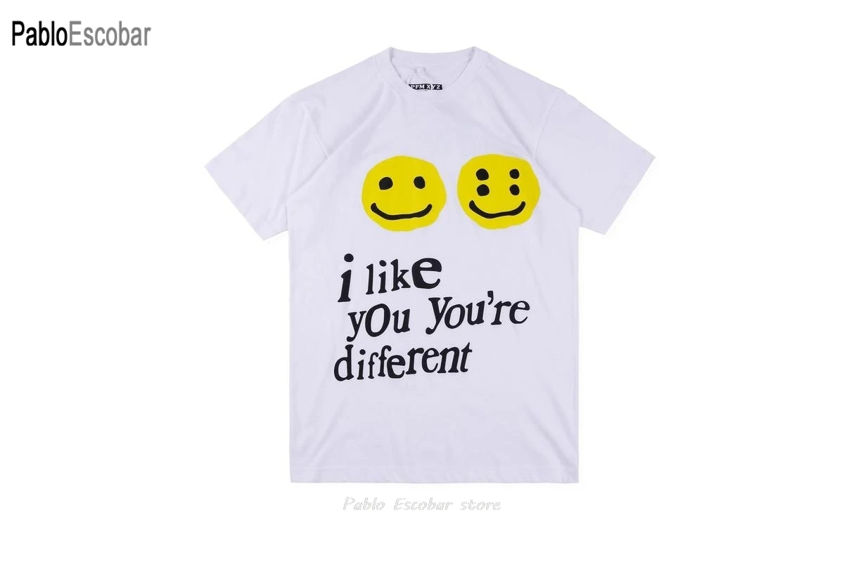 19SS CPFM XYZ футболка с граффити улыбающееся лицо CPFM.XYZ W.W.C.D I LIKE YOU Kanye West хип хоп