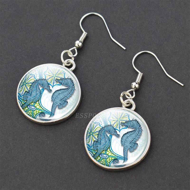 Висячие серьги в виде черепахи дельфины гиппокамп Морская звезда морские