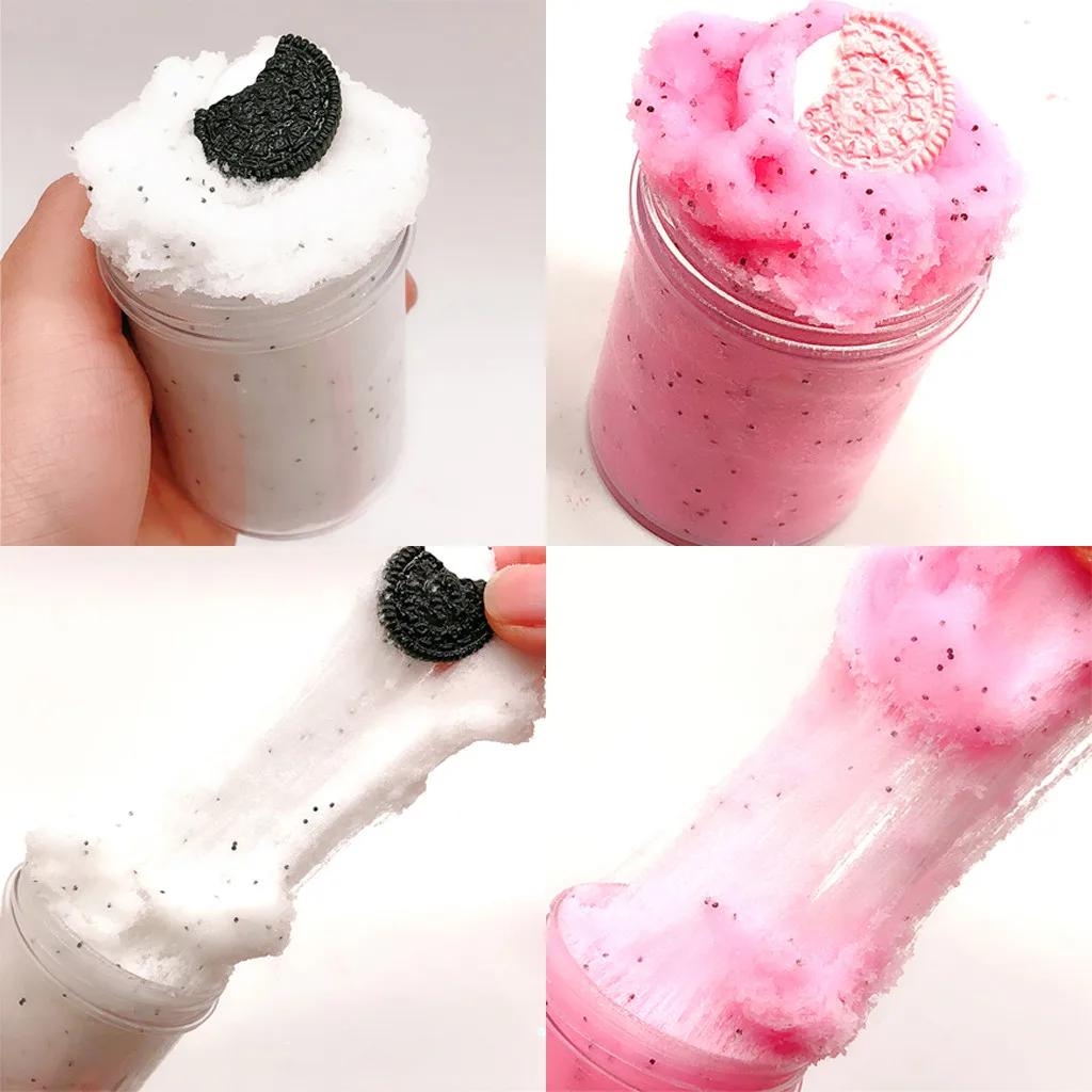 

Kawaii Fluffy Floam 120ml Slime Biscuits Stress Relief Scented Sludge Toy For Kids Sensory Squeeze Squishy Antistress #50