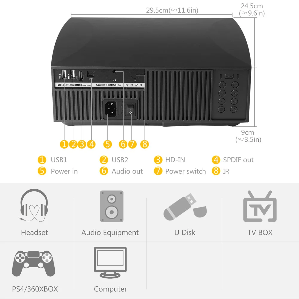 Кинопроектор ALSTON F30 F30UP Full HD 1080P 4K 6500 лм Android Wi Fi Bluetooth HDMI|Проекторы для домашнего