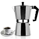 Кофеварка алюминиевая для приготовления мокко и эспрессо, кофейник, 1 чашка3 чашки6 чашек9 чашек12 чашек, WF