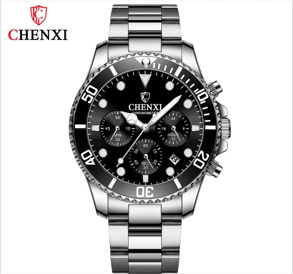 

2020 New Top Brand Luxury Fashion Mens Watches Stainless Steel Sports Chronograph Quartz Watch Men Relogio Masculino