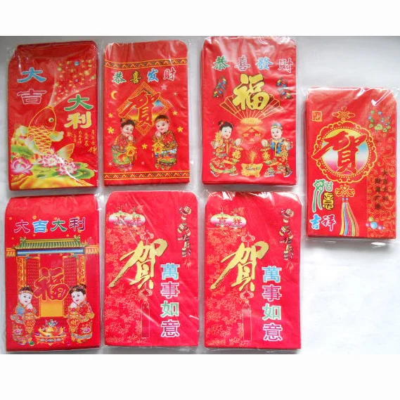 30 шт. маленький красный конверт пакет Hongbao для денег весенние изделия праздника