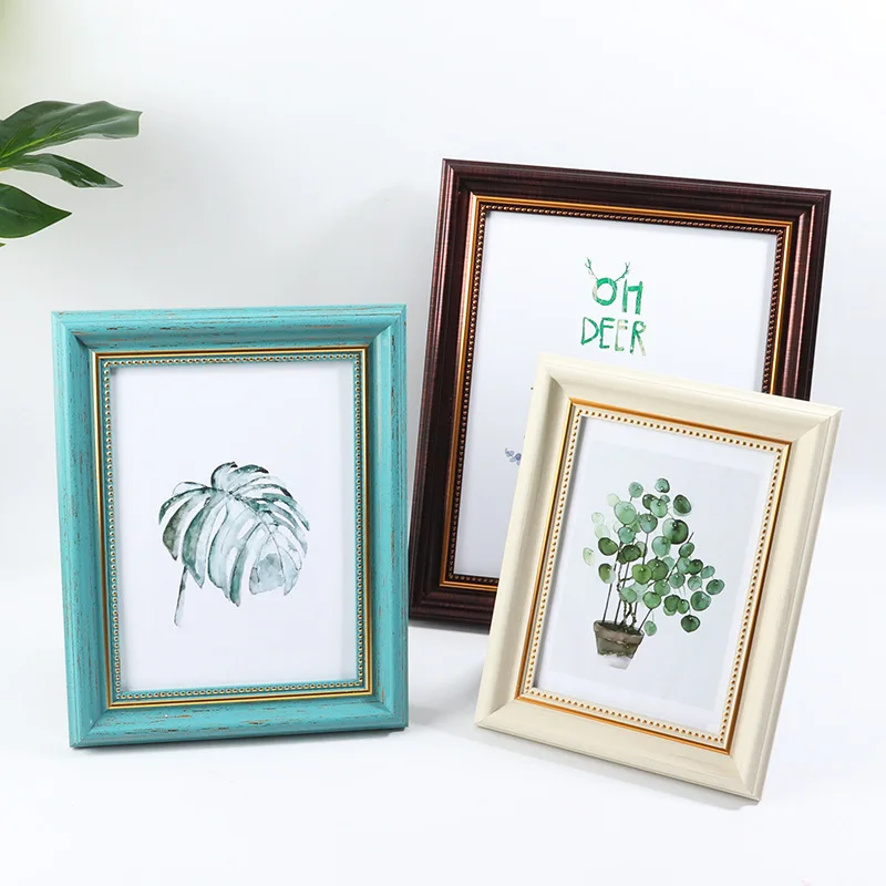 

American retro photo frame wholesale 5 6 7 8 10 inch picture frame photo studio wedding dress set up wall photo wall