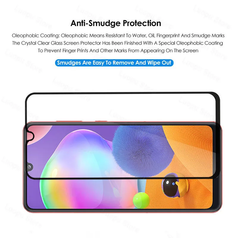 

2 in1 tempered glass for samsung galaxy a21 a31 a41 a21s a 31 a12 a42 a02 glass camera lens screen protector for sasmung a31 a41