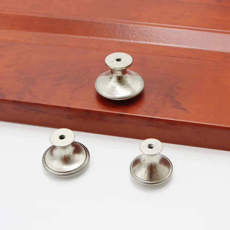 Diameter 23mm 27mm Zinc Satin Nickel Cabinet Pull Cupboard Drawer Handle Knobs Wardrobe With Screw Furniture Hardware | Обустройство