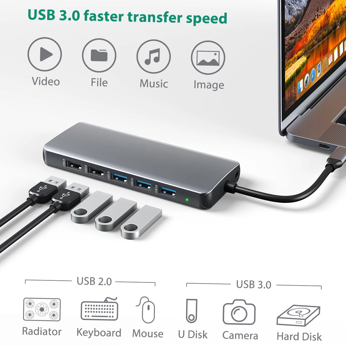 USB-концентратор dodocool 14 в 1 для MacBook Android Windows USB 2 0 | Компьютеры и офис