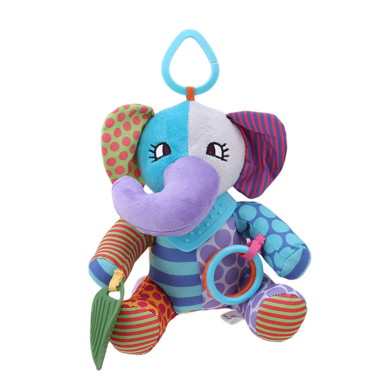 

Baby Ringing Soft Stuffed Plush Cartoon Animals Rattle Toy Infant Kid Baby Crib Cot Pram Hanging Stroller Car Seat Rattles Toy
