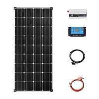 120w Solar panel System kit complete 12v 110V 220v 1000W inverter charger Photovoltaic power for home RV trailers boats sheds