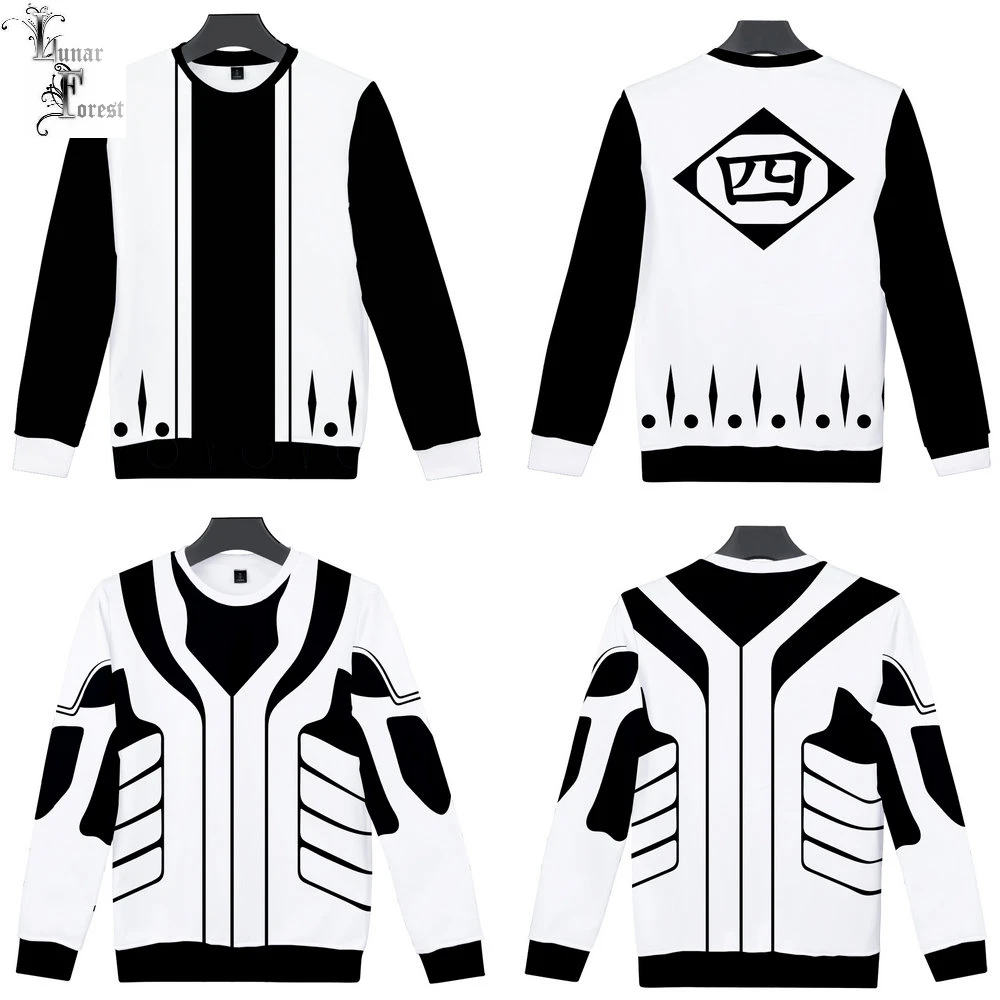 BLEACH персонаж 3D печать футболка Мода Круглый вырез длинный рукав популярное