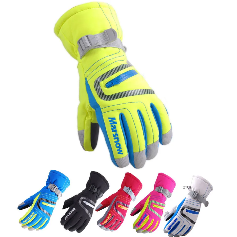 

Women Outdoor Warm Sportswear Children Ski Anti-Cold Gloves Waterproof Skiing Snow Sport Windproof Gloves Gloves Winter Men Ski