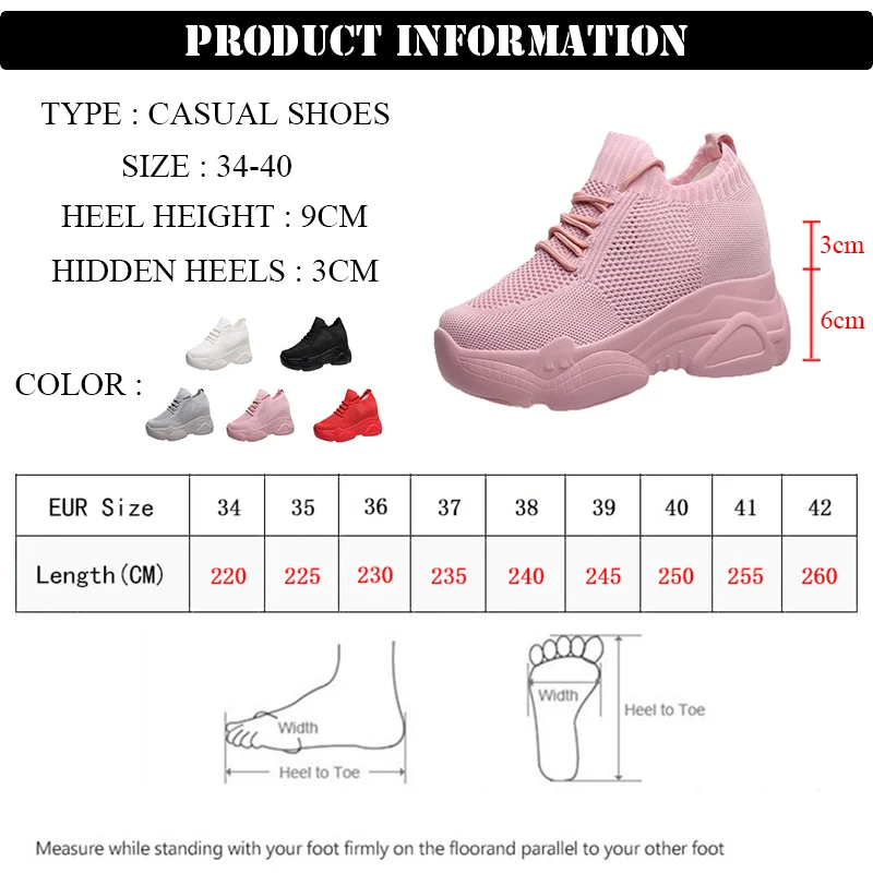 

Hidden Heels Platform Sneakers Women Breathable Air Mesh Wedge Sock Shoes Woman 2020 Spring Casual Shoes Zapatos De Mujer