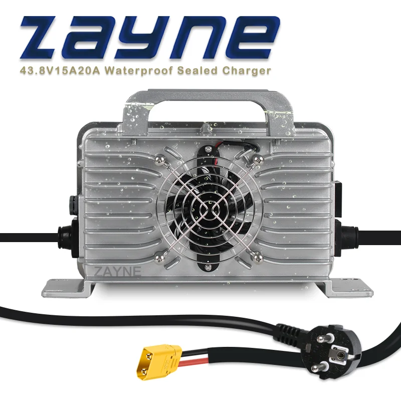 

ZAYNE Seal IP67 waterproof 36V15A 20Amp charger 110V for 43.8V 12S Lifepo4 battery pack Electric cars Golf carts Ship equipment