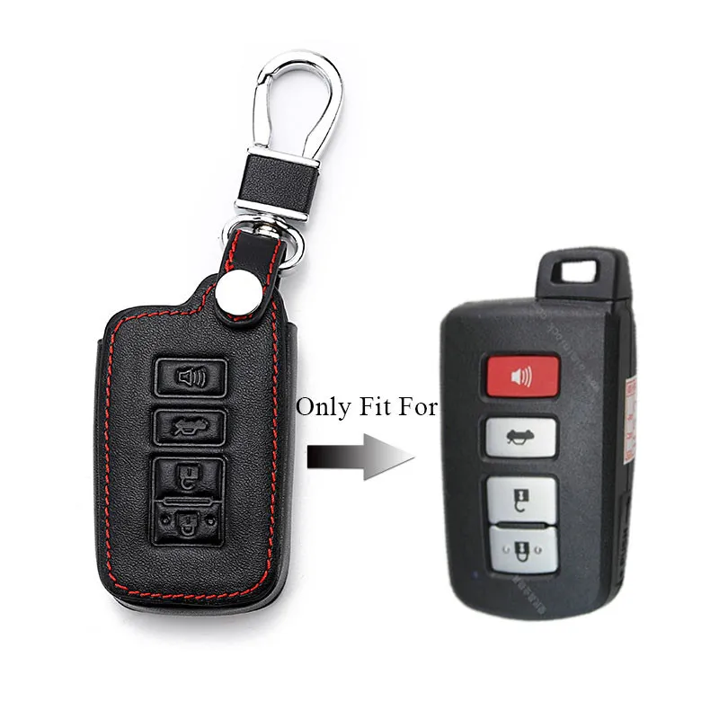 Peacekey натуральная кожа 4 кнопки чехол для автомобильного ключа протектор Toyota