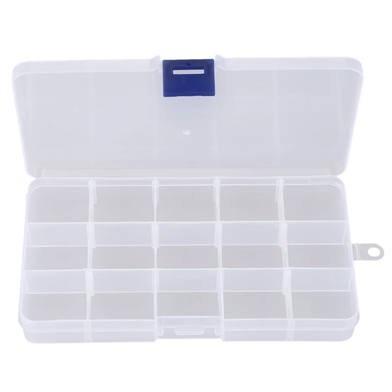 

Electronic Components 15 Slots Detachable Plastic Cases Boxes