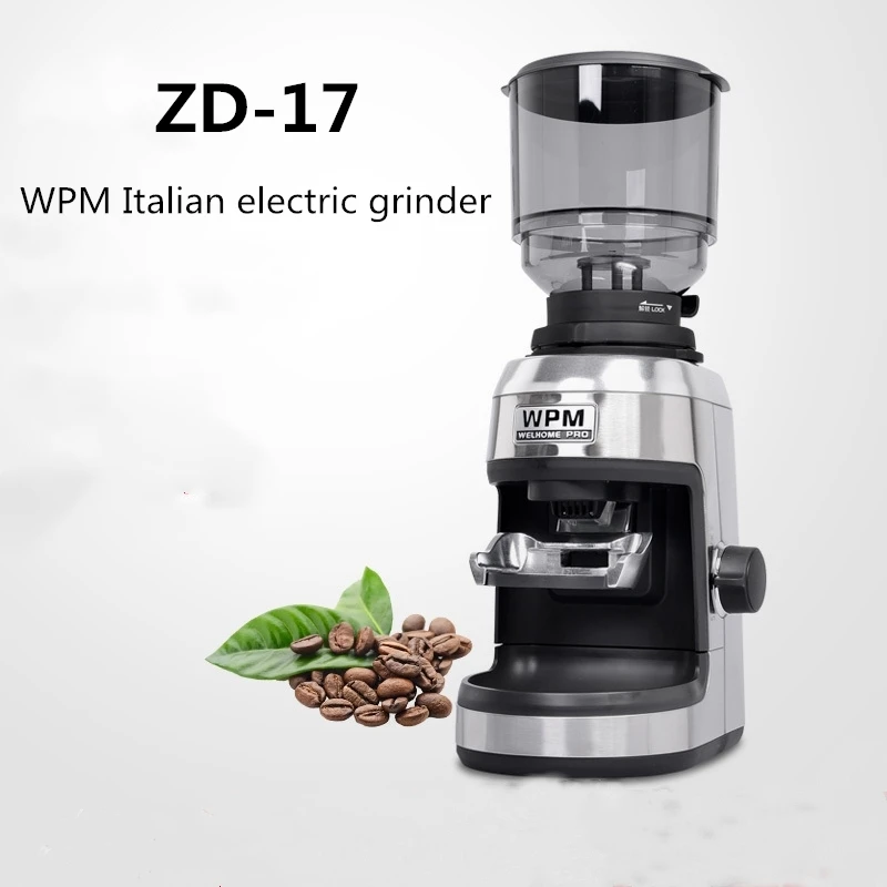 Кофемолка эспрессо коническая Кофемолка ZD-17 WPM-PRO лампу светодиодный кофе мельница широкий спектр измельчения настройки металла