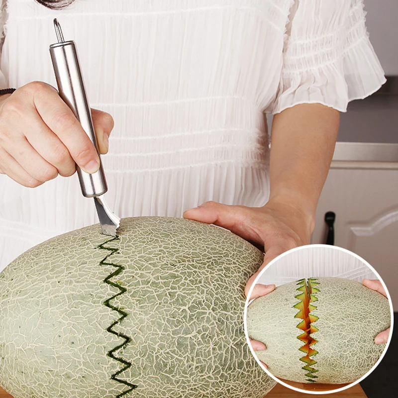 Нож для резки с двойной головкой из нержавеющей стали 1 шт. ложка фруктов арбуза