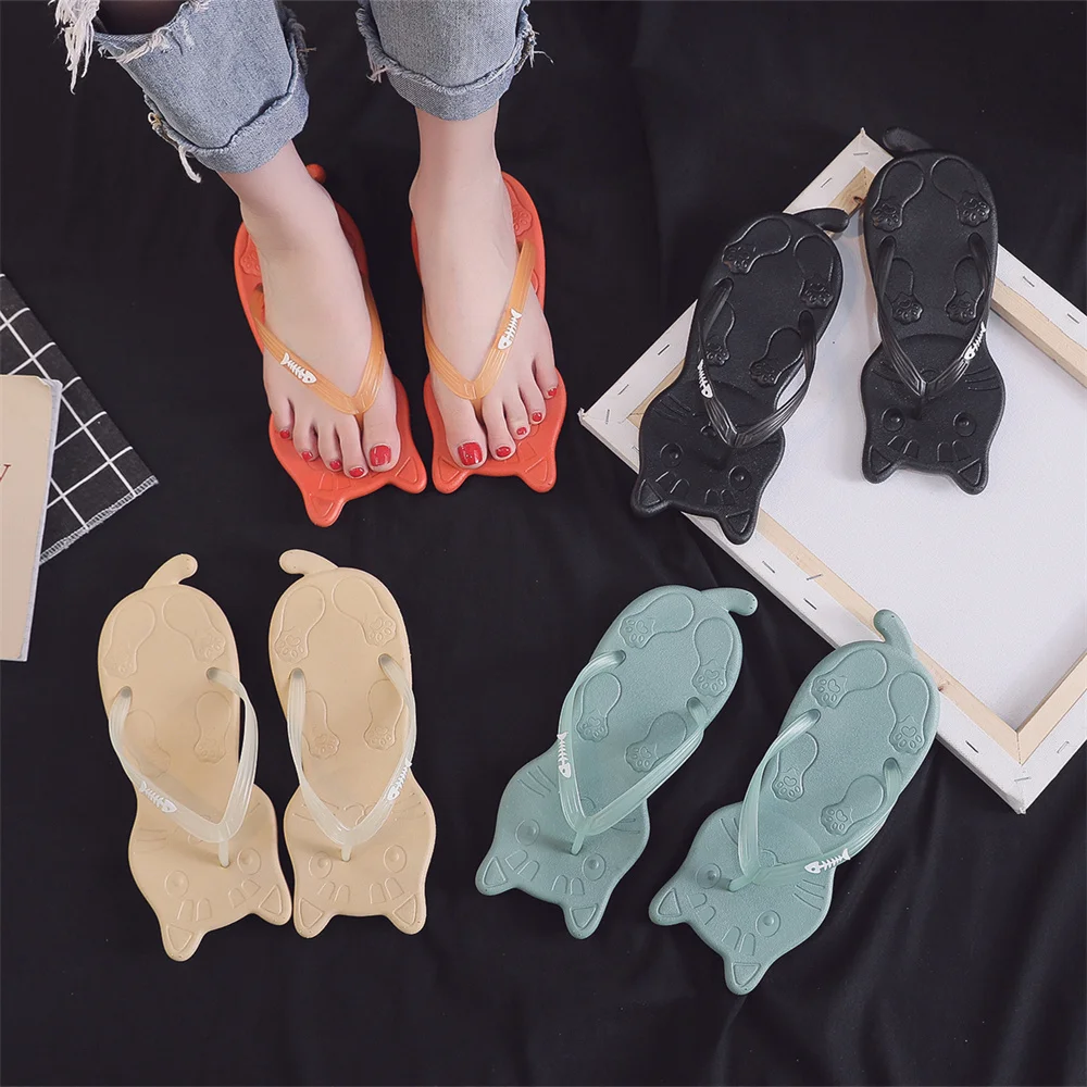 Повседневные женские сандалии с милым котом, обувь для взрослых, пляжные модные сандалии и тапочки для отдыха на открытом воздухе MS015 Повседневные женские сандалии с милым котом, обувь для взрослых, пляжные модные сандалии и тапочки для отдыха на открытом воздухе MS015