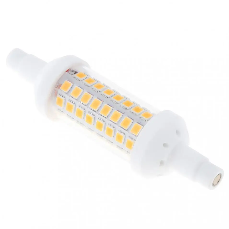 

450LM 6W 64 LEDs 78mm AC 220 - 240V R7S SMD 2835 Mini 360 Degrees Dimmable Warm / Cool White with Horizontal Plug Corn Light