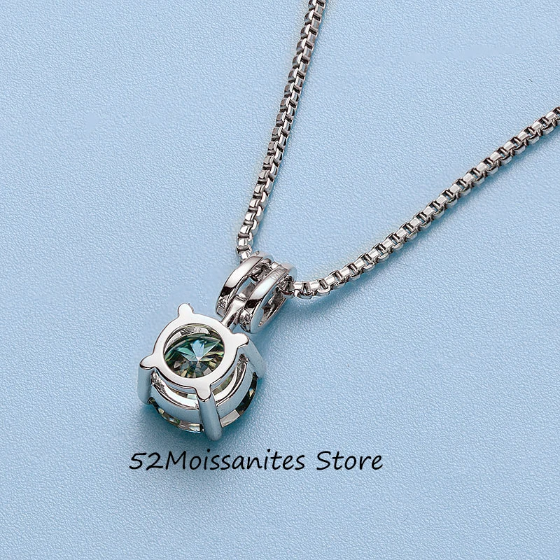 

18K Green Round cut pendant Loose Moissanite jewelry supplier Fashion Jewellery Jewelry on the neck jewelry 2021 jewelry