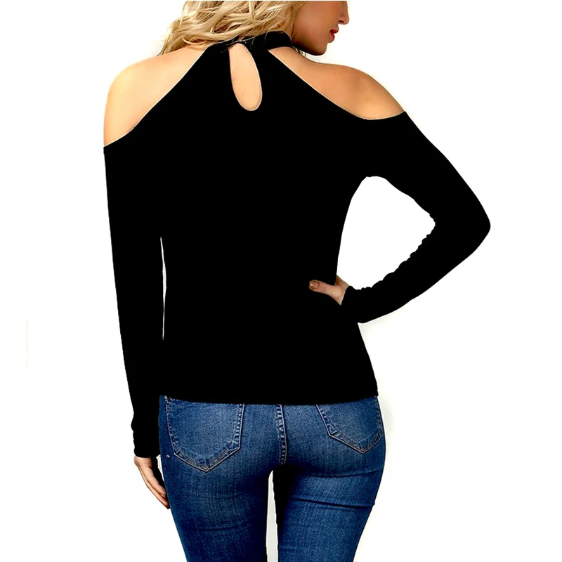 Meihuida весенние сексуальные женские повседневные с длинным рукавом чокер шеи