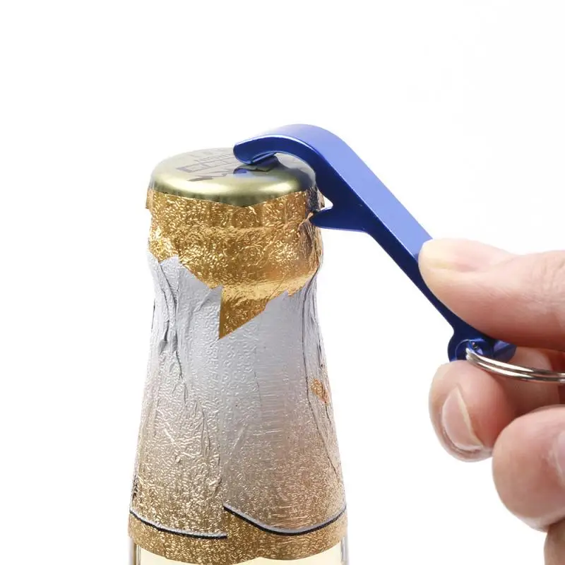 

Color Keychain Beer Bottle Opener Portable 4 In 1 Bottle Opener Key Ring Keychain Metal Beer Bar Tool Beer Bottle Opener