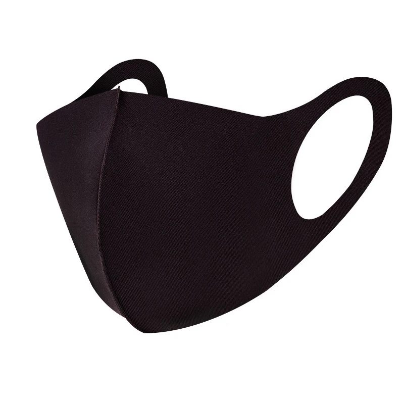 

100/50/20pcs Black Face Mask Washable Reusable Anti Haze Mouth Masks Breathable Adult Fabric Cotton Mask Mascarilla Women Men