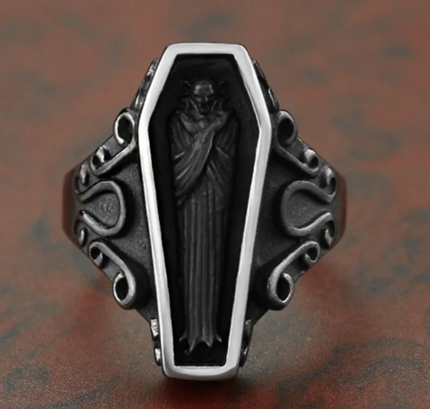 Мужская Стильная готика панк Винтаж цветочный узор вампира|Кольца| |