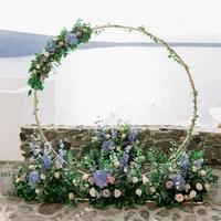wrought iron round arch wedding background flower stand outdoor wedding party stage decor arch circle backdrop frame