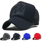 Бейсболка Tiger МужскаяЖенская, кепка с прямым козырьком, черная, для тенниса, рыбалки, хип-хоп, весна-лето 2021