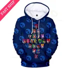 Детская толстовка с капюшоном Browlers Shoot Shark MAX and Star, 3d толстовка для мальчиков и девочек, худи, одежда для подростков