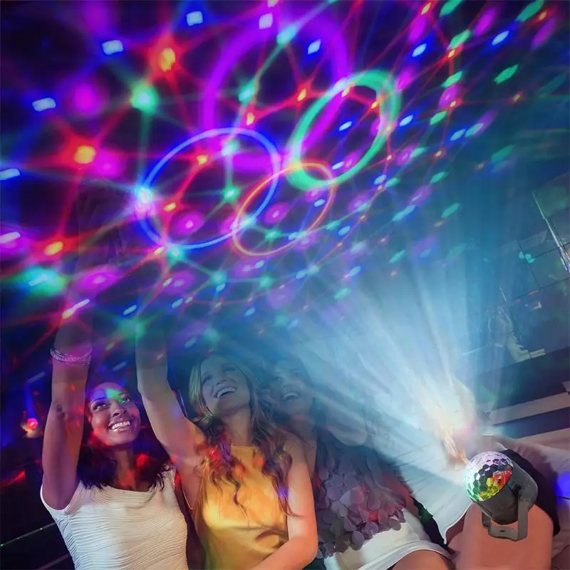 

DJ Disco Stage Party 15 Colors LED Ball Light Remote Control Projector Lamp Set Dropshipping