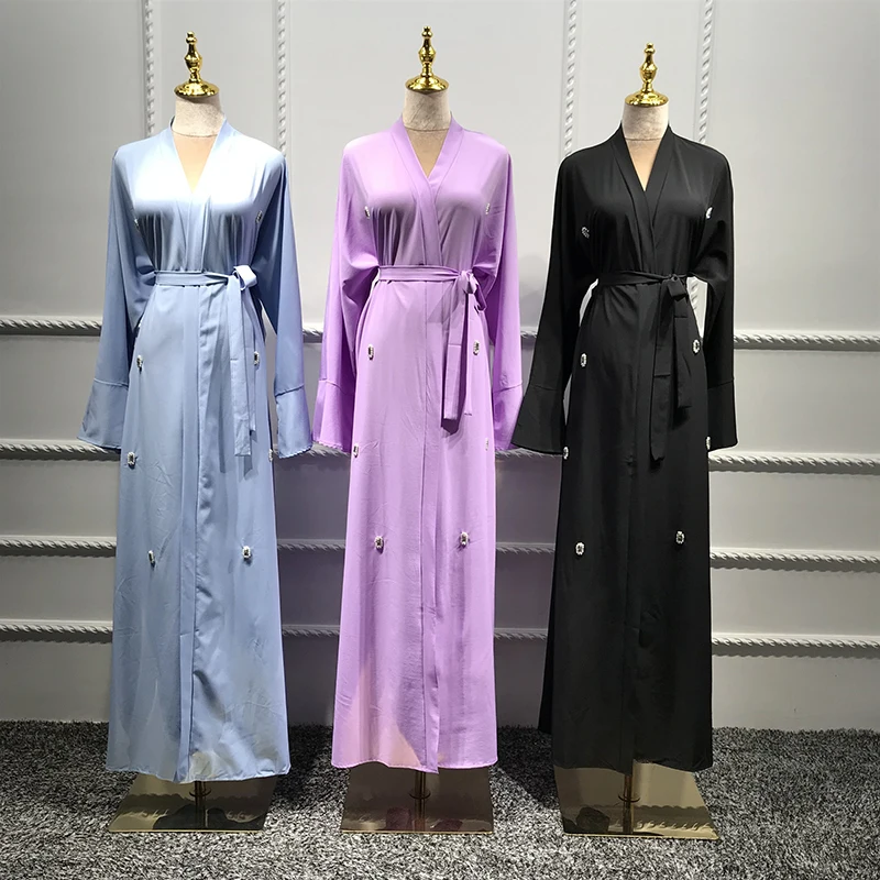 Открытый Дубай Abaya кимоно кардиган кафтан Турецкая женская мода мусульманское