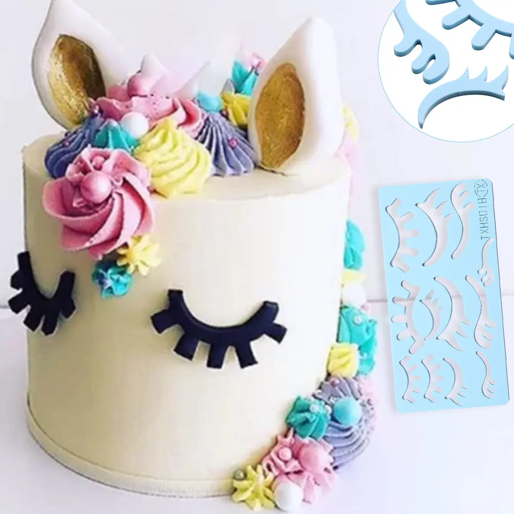 Форма для выпечки акриловые аксессуары ресниц в виде единорога 3D сделай сам