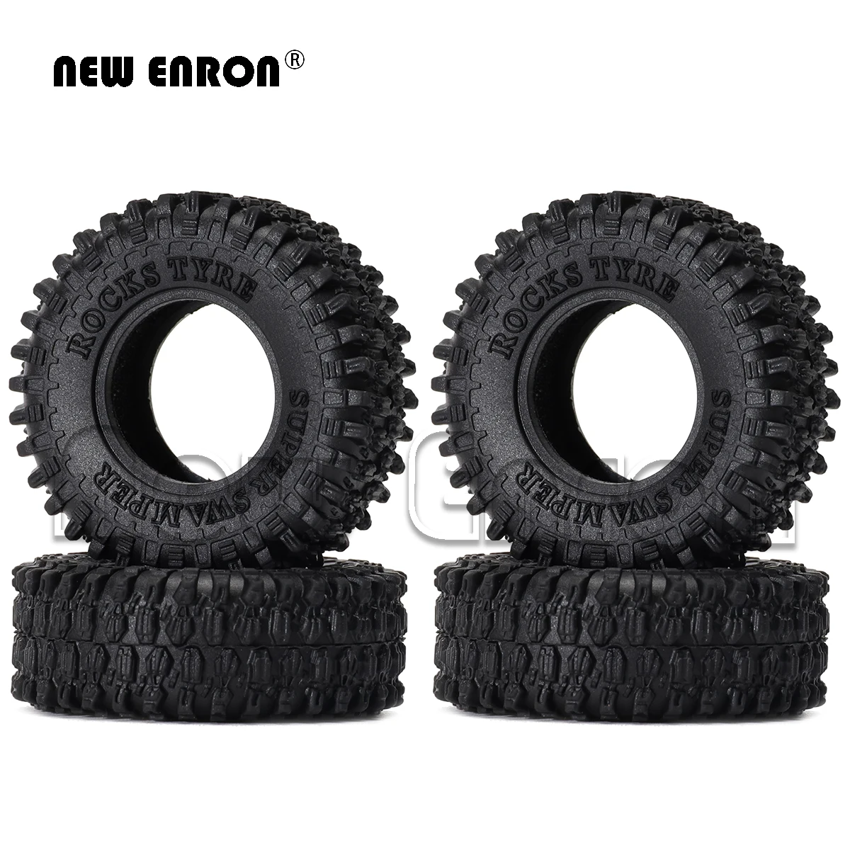 

1.0" Soft Rubber All Terrain Wheel Tires 4PCS 52*19mm for 1/24 RC Crawler Car Axial SCX24 90081 AXI00002 Deadbolt