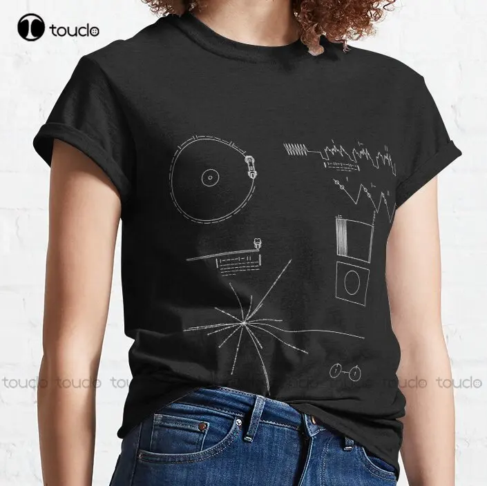 

New The Voyager Golden Record Classic T-Shirt Mens Gym Shirts S-3Xl Unisex