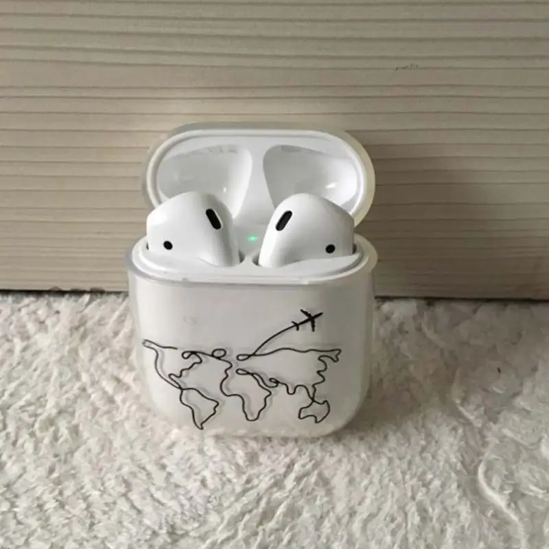 Роскошные аксессуары для карт чехол Airpods 1 2 прозрачные Bluetooth наушники дорожные