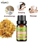 Эфирные масла KINUO 100% чистые натуральные, ладан, эфирные массажные аромамасла, диффузор, горелка, цветок, освежающий воздух, 10 мл