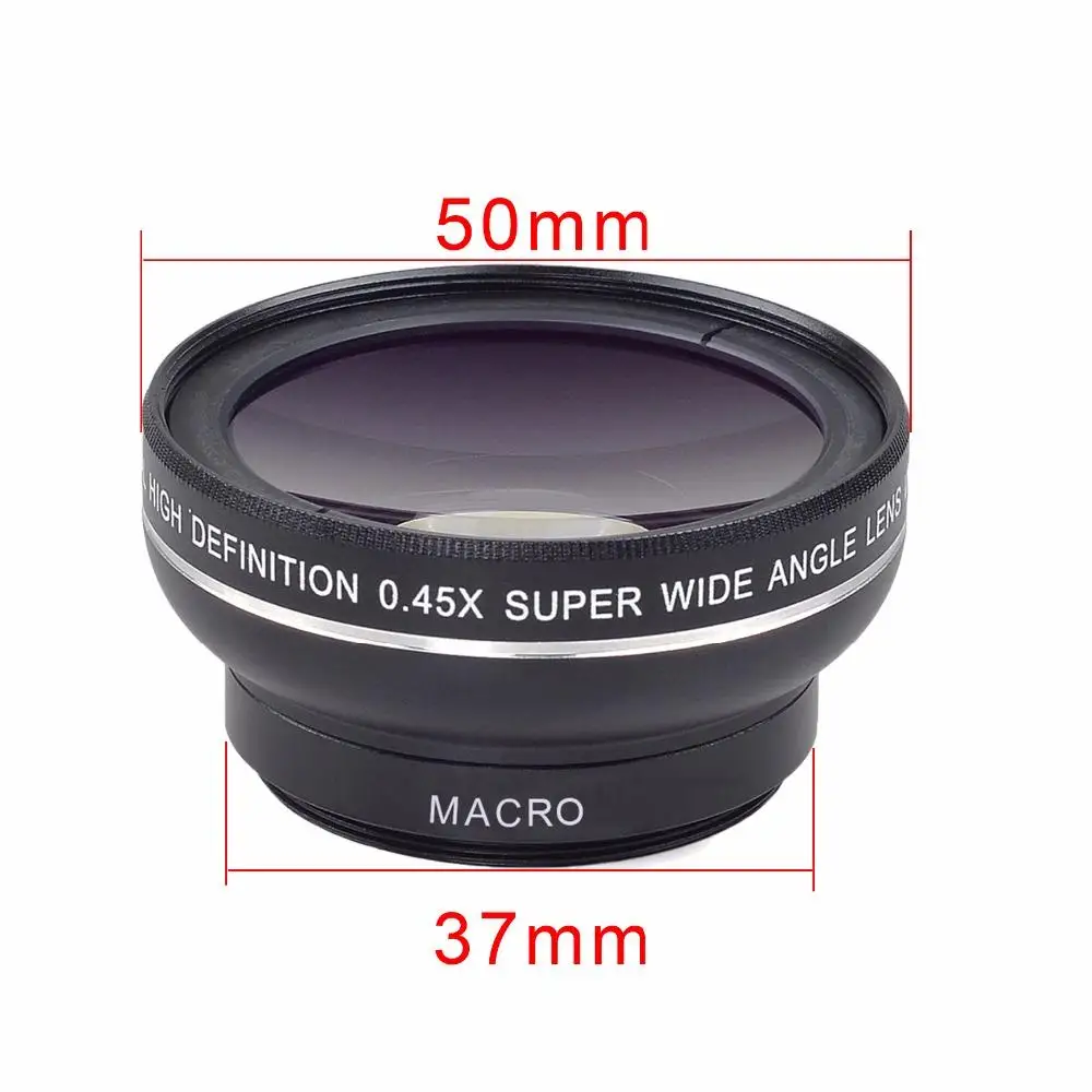 

2 in1 Lens 0.45x Wide Angle+12.5x Macro Lens General Professional Hd Mobile Phone Special Effects Lens Camera Filter Lens Diy