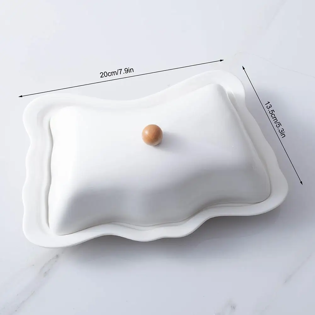 

Ceramic Butter Plate Butter Box Ceramic Butter Sealing Plate Dish Storage Tray Cheese Food Storage Containers Keeper With Lid
