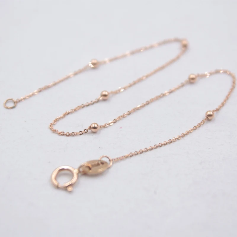 Однотонный браслет из розового золота 18 К изысканные ювелирные изделия мини