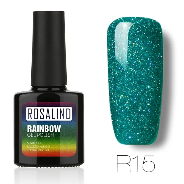 R15 ROSALIND 10 мл УФ гель лак для ногтей цвета ногтей гель для ногтей лак для ногтей Vernis Полупостоянный акриловый Гибридный гель Лаки верхнее покрытие - Цвет: R15