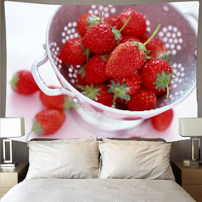 Вкусные фрукты настенный Декор ткань Большой wall art психоделический гобелен